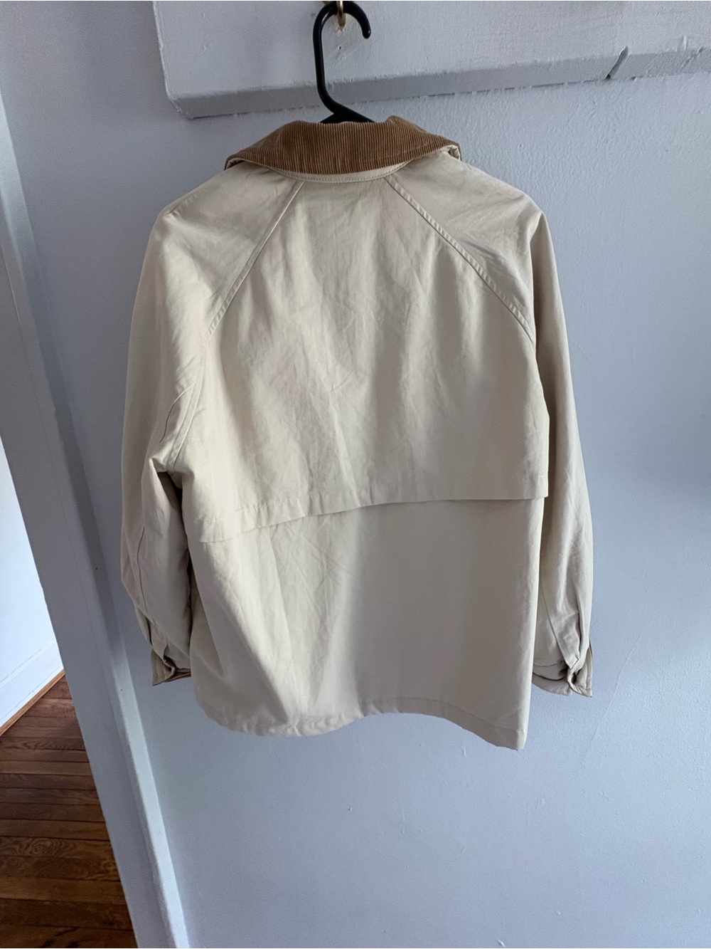 Cream Barn Jacket with Corduroy Collar - Picture 5 of 7